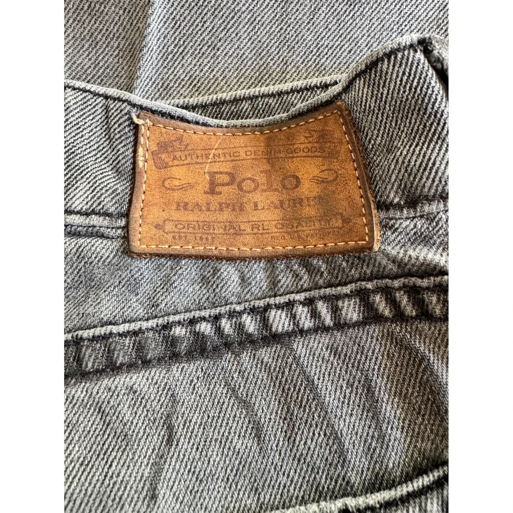 Polo‎ Ralph Lauren Mens Washed Black Denim Jeans 40x30 Stretch Straight Leg